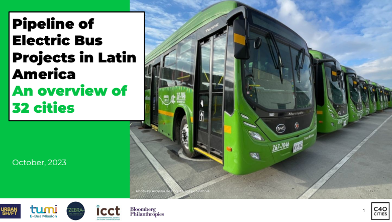 Pipeline of Electric Bus Projects in Latin America: An overview of 32 cities