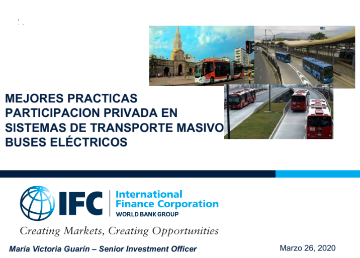 Mejores practicas participación privada en sistemas de transporte masivo buses eléctricos