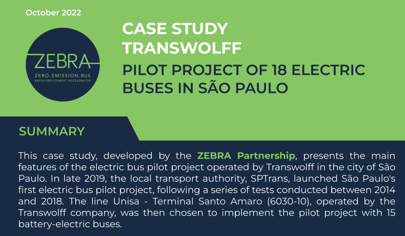 Estudo de Caso Transwolff: Projeto Piloto de 18 ônibus elétricos em São Paulo