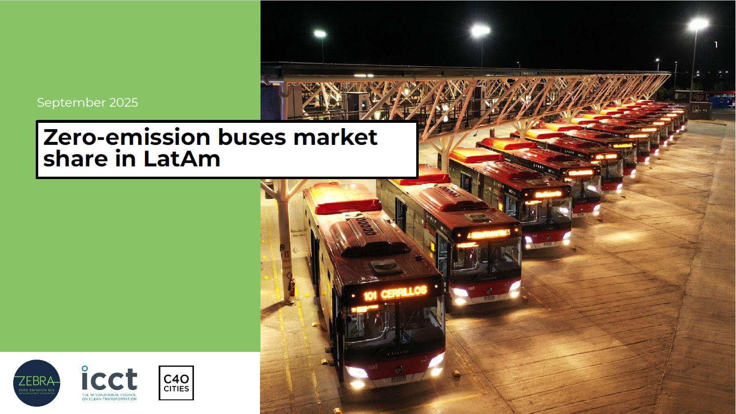 Zero-emission buses marketshare in LatAm