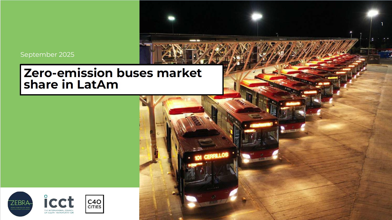 Zero-emission buses marketshare in LatAm